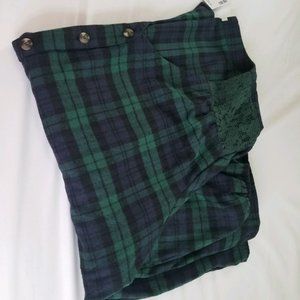 Plus Size Blue Plaid Button Front Babydoll Top - Size 4X